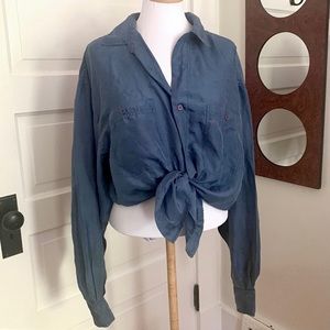 100% Silk Button Down